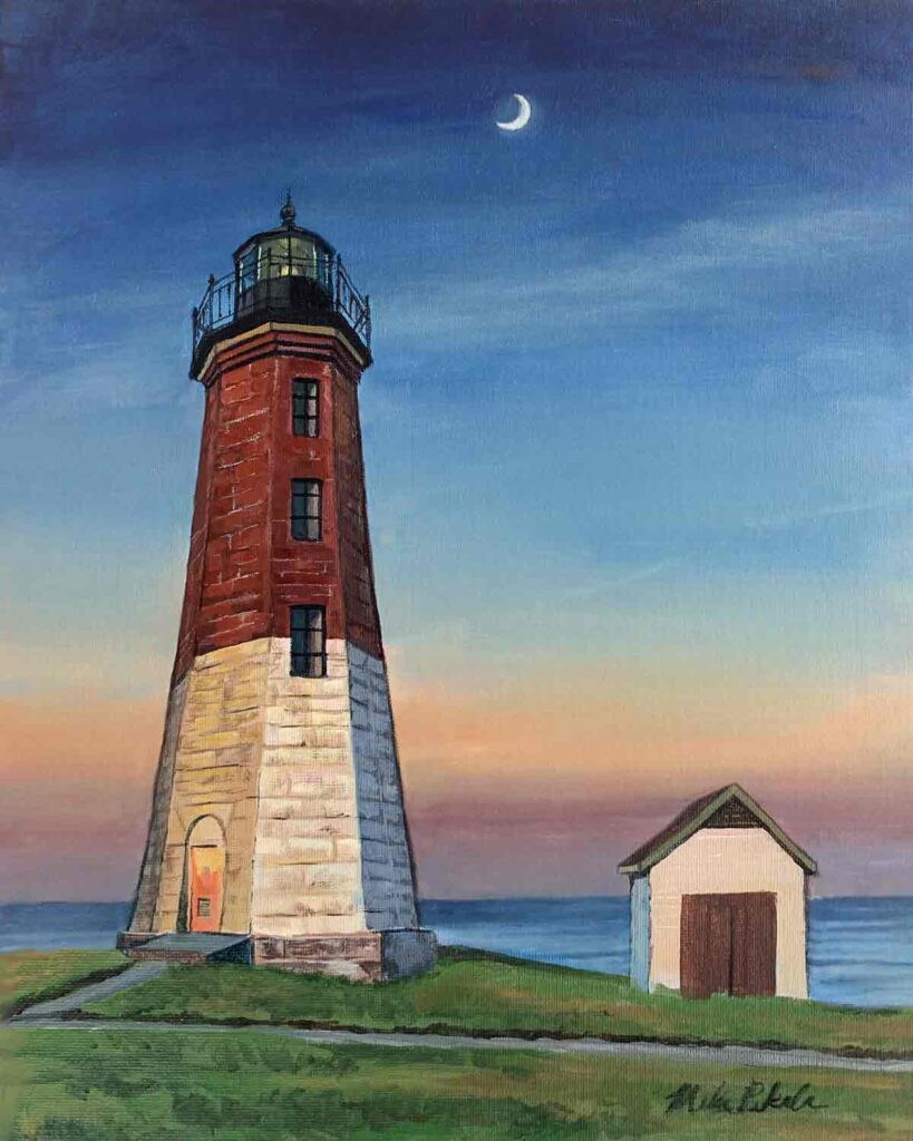 Point Judith Lighthouse at Dusk