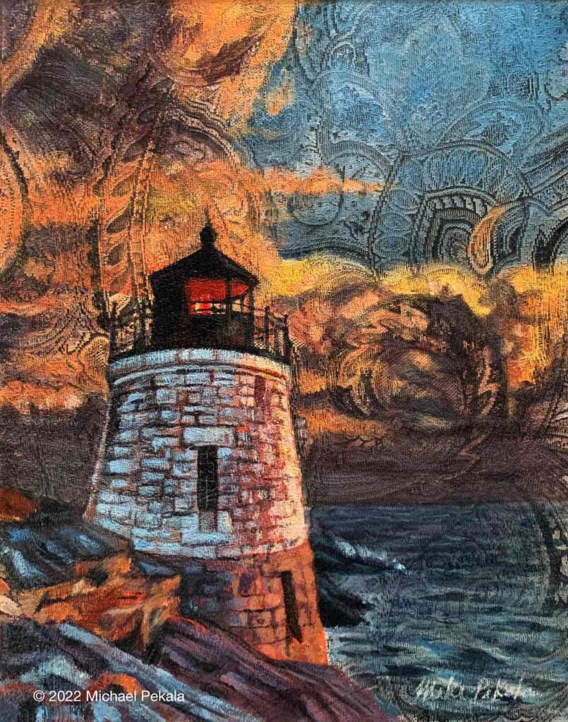 Castle Hill Lighthouse in the Passing Storm